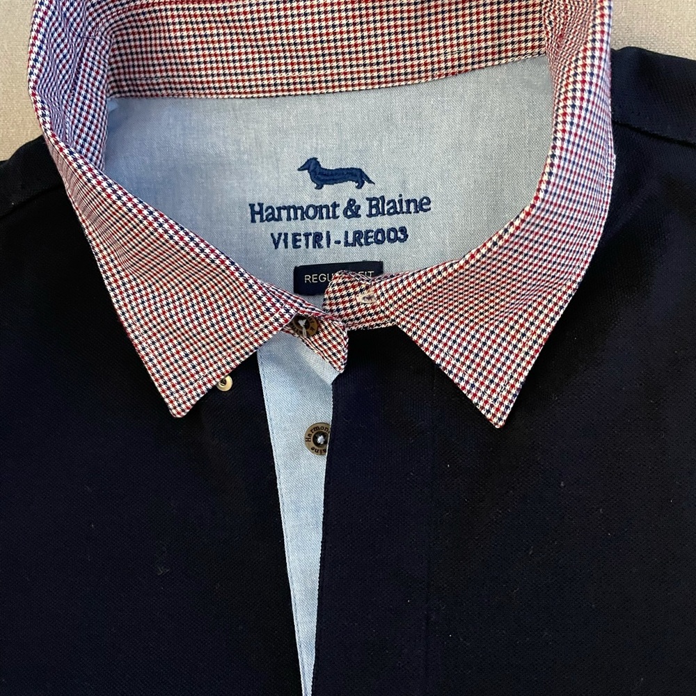 Harmont & Blaine Navy Blue Polo Shirt